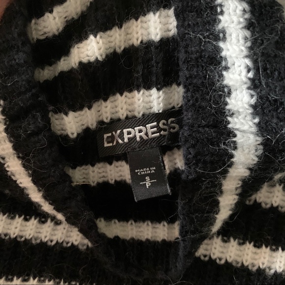 Mock Neck Striped Express Sweater - Picture 2 of 2